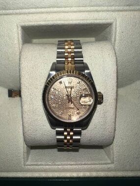 Rolex Datejust Two-Tone 18K Gold & Steel Jubilee Bracelet | Pattern Dial | Box